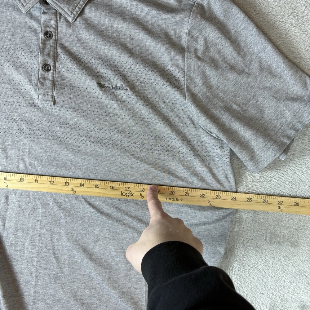 Travis Mathew Polo Shirt Men's XXL 2XL Grey‎ Performance Cotton Golf - Picture 4 of 6